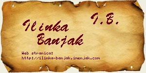 Ilinka Banjak vizit kartica